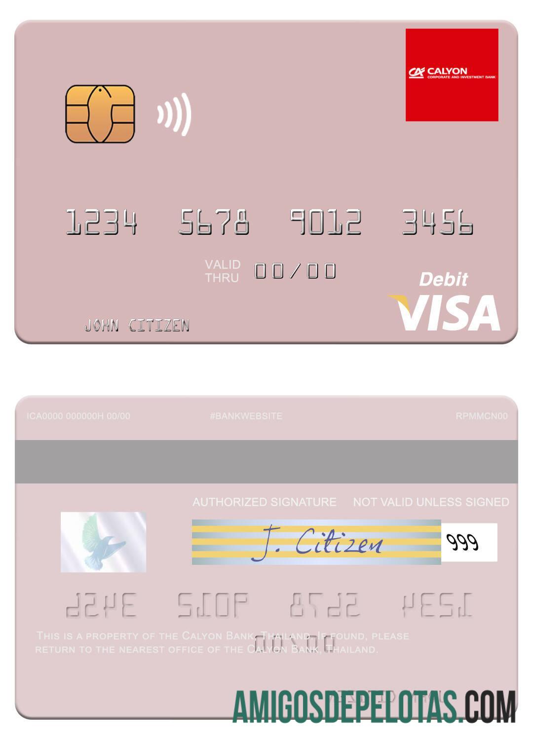 Débito de visto do Banco Calyon da Tailândia baixar para verificação